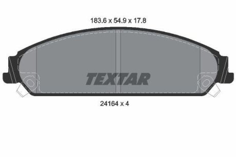 Колодки гальмівні дискові, комплект TEXTAR 2416401 (фото 1)