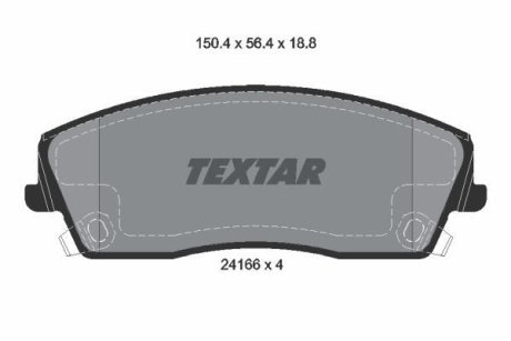 Колодки гальмівні дискові, комплект TEXTAR 2416601