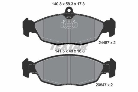 Колодки гальмівні дискові, комплект TEXTAR 2448701 (фото 1)