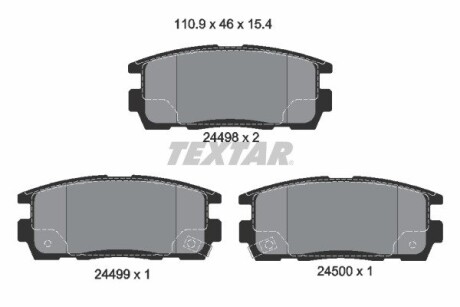 Колодки гальмівні дискові, комплект TEXTAR 2449801