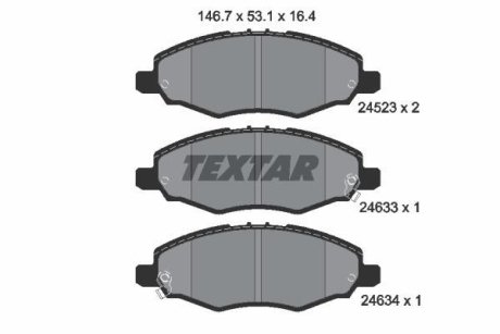 Колодки гальмівні дискові, комплект TEXTAR 2452301
