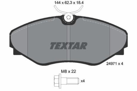 Колодки гальмівні дискові, комплект TEXTAR 2497101