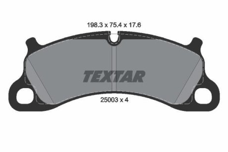Колодки гальмівні дискові, комплект TEXTAR 2500301