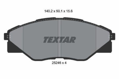 Колодки гальмівні дискові, комплект TEXTAR 2524601