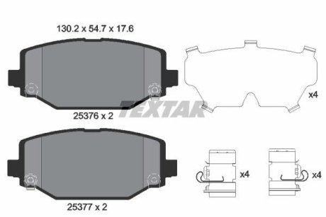 Колодки гальмівні дискові, комплект TEXTAR 2537601