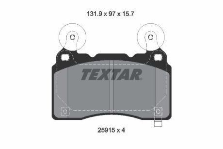 Комплект гальмівних колодок TEXTAR 2591501