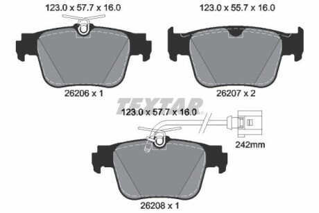 Гальмівні колодки AUDI/CUPRA A3/Formentor "R "20>> TEXTAR 2620603