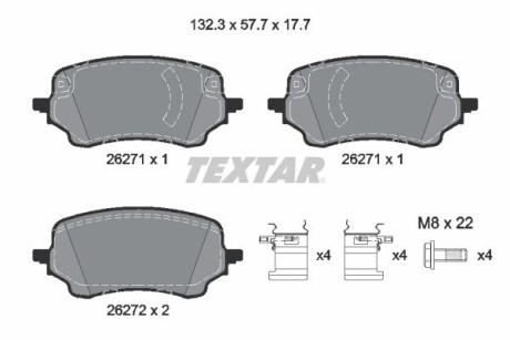 Колодки гальмівні дискові FORD Puma "F "19>> TEXTAR 2627101