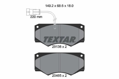 Колодки гальмівні дискові, комплект TEXTAR 2913801