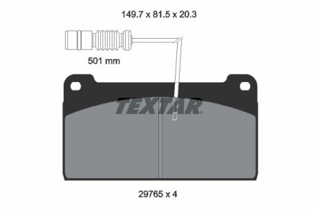 Колодки гальмівні дискові, комплект TEXTAR 2976502