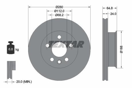 Тормозной диск TEXTAR 92056000 (фото 1)