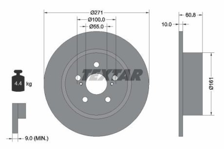 Тормозной диск TEXTAR 92126503 (фото 1)