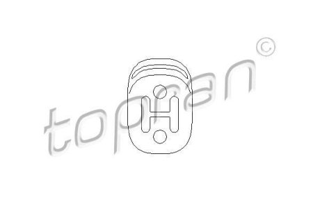 Кронштейн (глушник) TOPRAN 109063