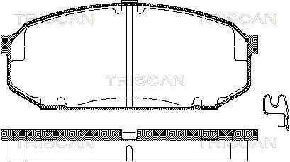 Гальмівні колодки передні mazda 323 2.0 v6 94-98 TRISCAN 811050187