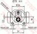 Колесный тормозной цилиндр TRW BWD126 (фото 2)