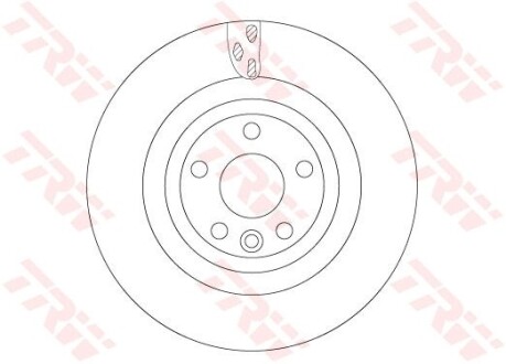 Диск гальмівний JAGUAR F-Pace/I-Pace "F R=325mm "15>> TRW DF6706S (фото 1)