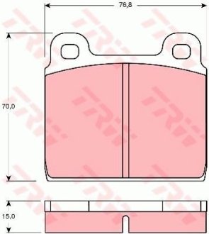 Колодки гальмівні дискові, комплект TRW GDB100 (фото 1)