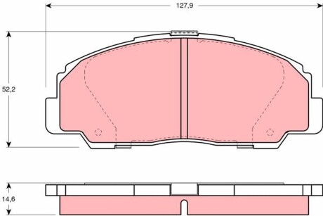 Колодки гальмівні дискові, комплект TRW GDB1135