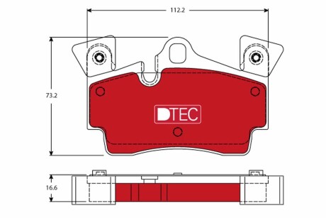 Колодки гальмівні дискові, комплект TRW GDB1652DTE