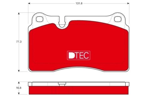 Колодки гальмівні дискові, комплект TRW GDB1670DTE