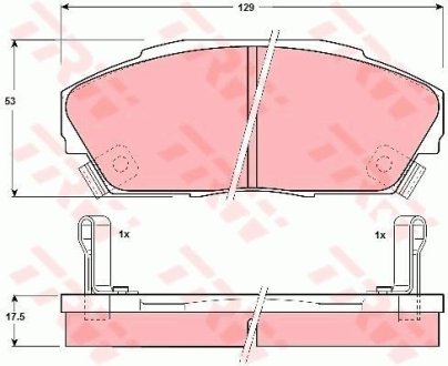 Колодки гальмівні дискові, комплект TRW GDB3034