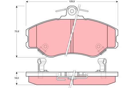 Колодки гальмівні дискові, комплект TRW GDB3089