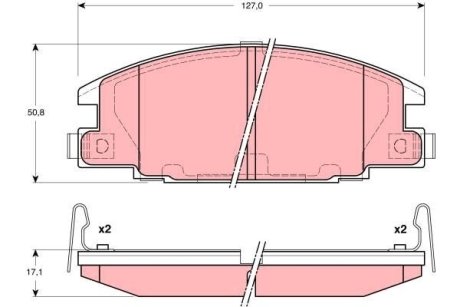 Колодки гальмівні дискові, комплект TRW GDB3161