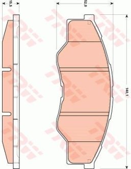 Колодки гальмівні дискові, комплект TRW GDB3500