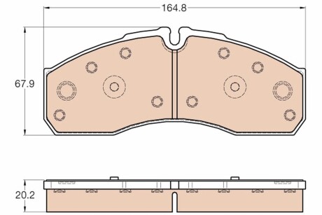 Колодки гальмівні дискові, комплект TRW GDB3567