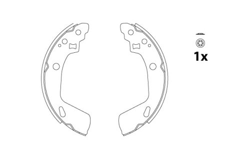 Тормозные колодки, барабанный тормоз TRW GS8818