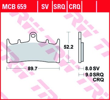 Гальмівні колодки TRW MCB659SV