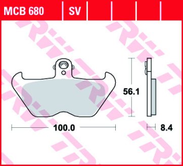 Гальмівна колодка (диск) TRW MCB680SV