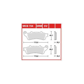 Гальмівна колодка (диск) TRW MCB704SRM