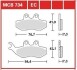 Колодки гальмівні дискові, комплект TRW MCB734EC (фото 1)
