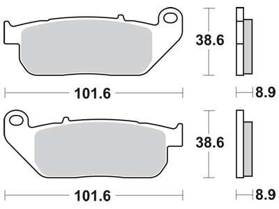 Комплект гальмівних колодок TRW MCB753SV