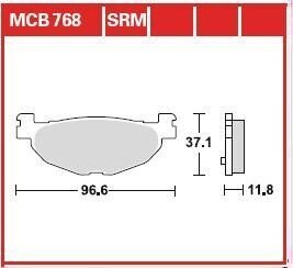 Колодки гальмівні дискові, комплект TRW MCB768SRM