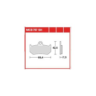 Гальмівні колодки задні TRW MCB797SH