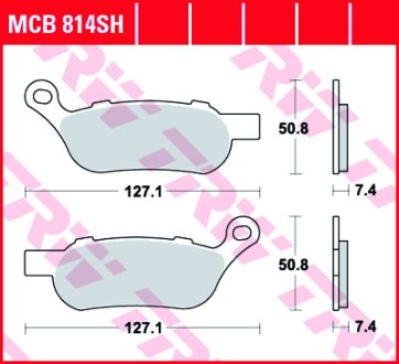 Гальмівна колодка (диск) TRW MCB814SH (фото 1)