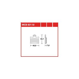Гальмівні колодки TRW MCB831SI