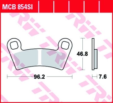 Колодки гальмівні дискові, комплект TRW MCB854SI