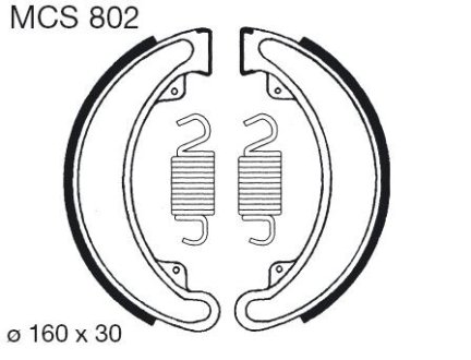 Комплект тормозных колодок TRW MCS802