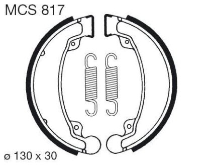 Комплект тормозных колодок TRW MCS817