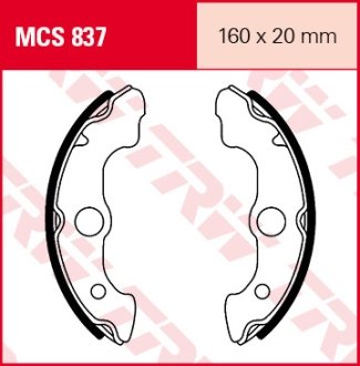 Комплект тормозных колодок TRW MCS837