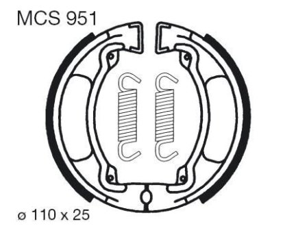 Комплект тормозных колодок TRW MCS951