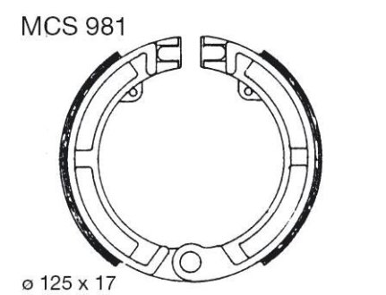 Комплект тормозных колодок TRW MCS981