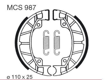 Комплект тормозных колодок TRW MCS987