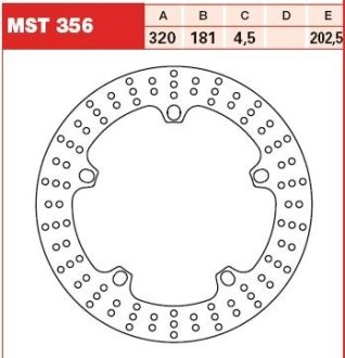 Тормозной диск TRW MST356