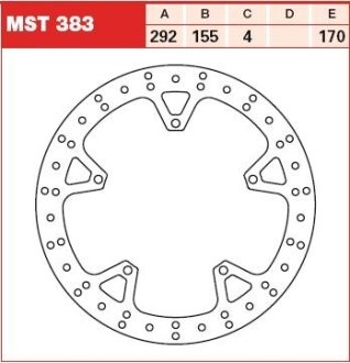 Тормозной диск TRW MST383