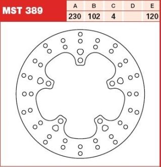 Тормозной диск TRW MST389