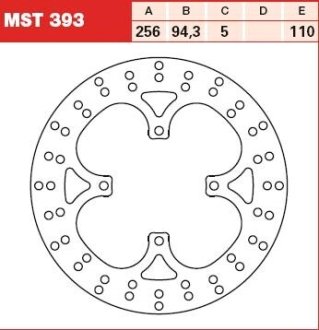 Тормозной диск TRW MST393